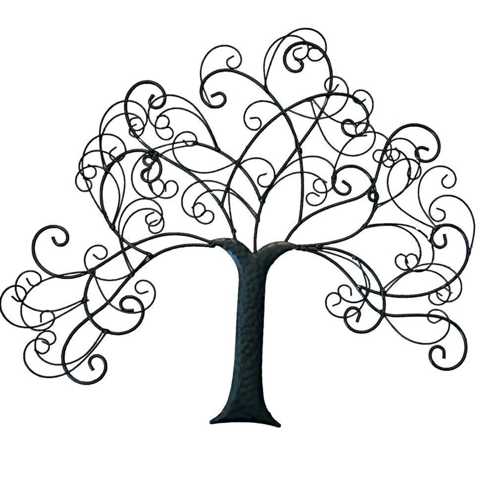 Metal Tree Of Life Wall Art Hanging Sculpture Decoration Black New Without Tags